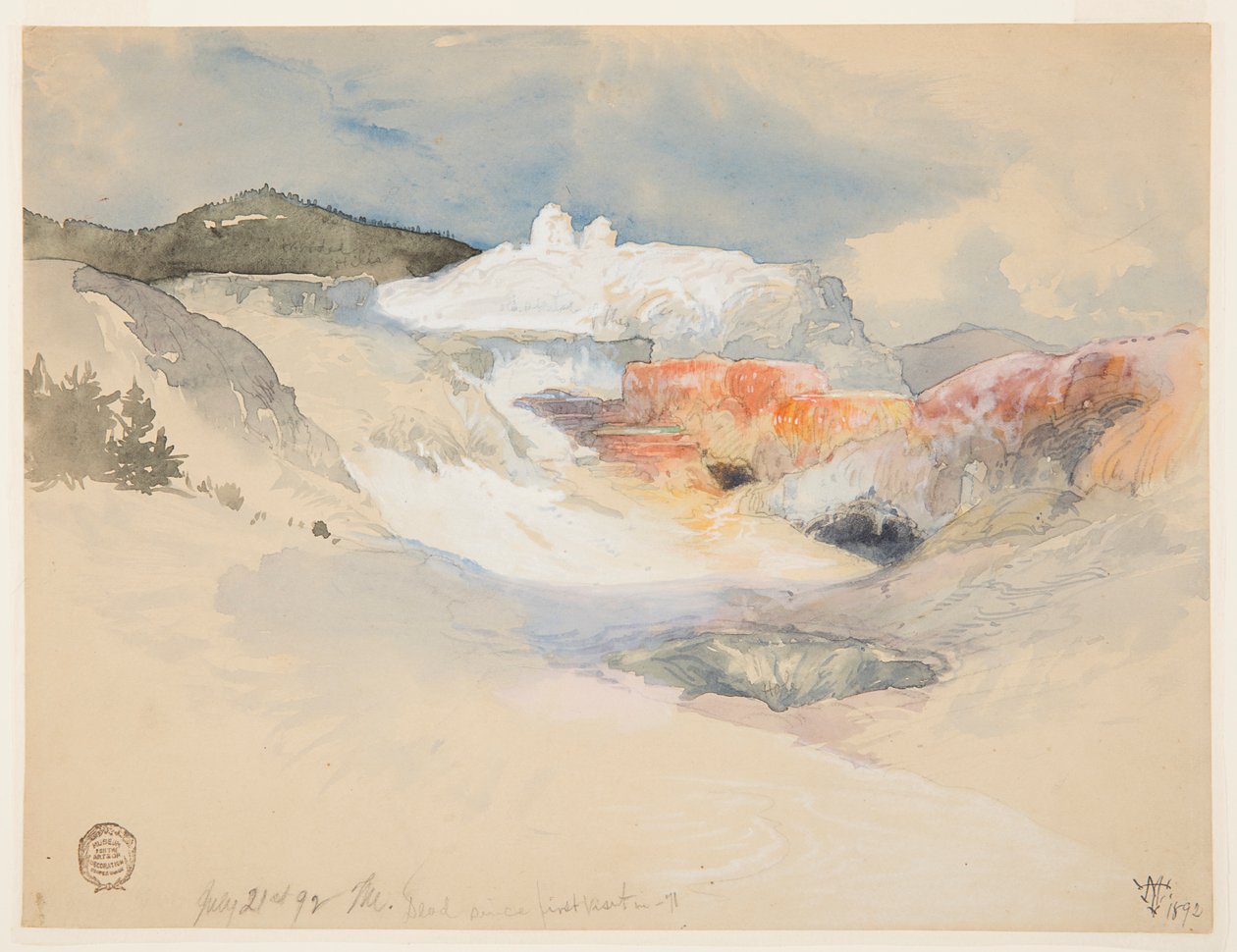 Yellowstone, sources chaudes - Thomas Moran