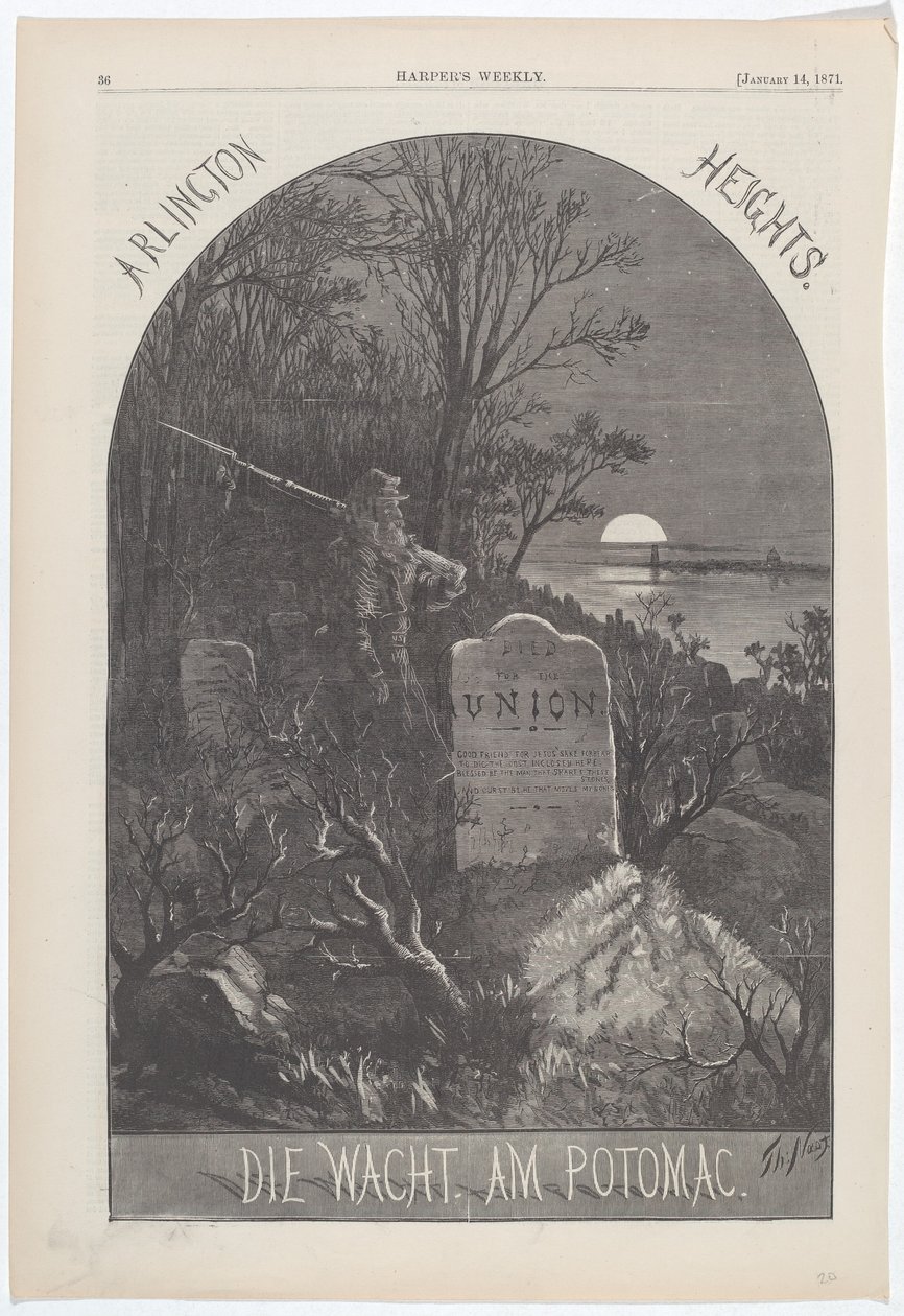 Arlington Heights. Die Wacht. Am Potomac. - Thomas Nast