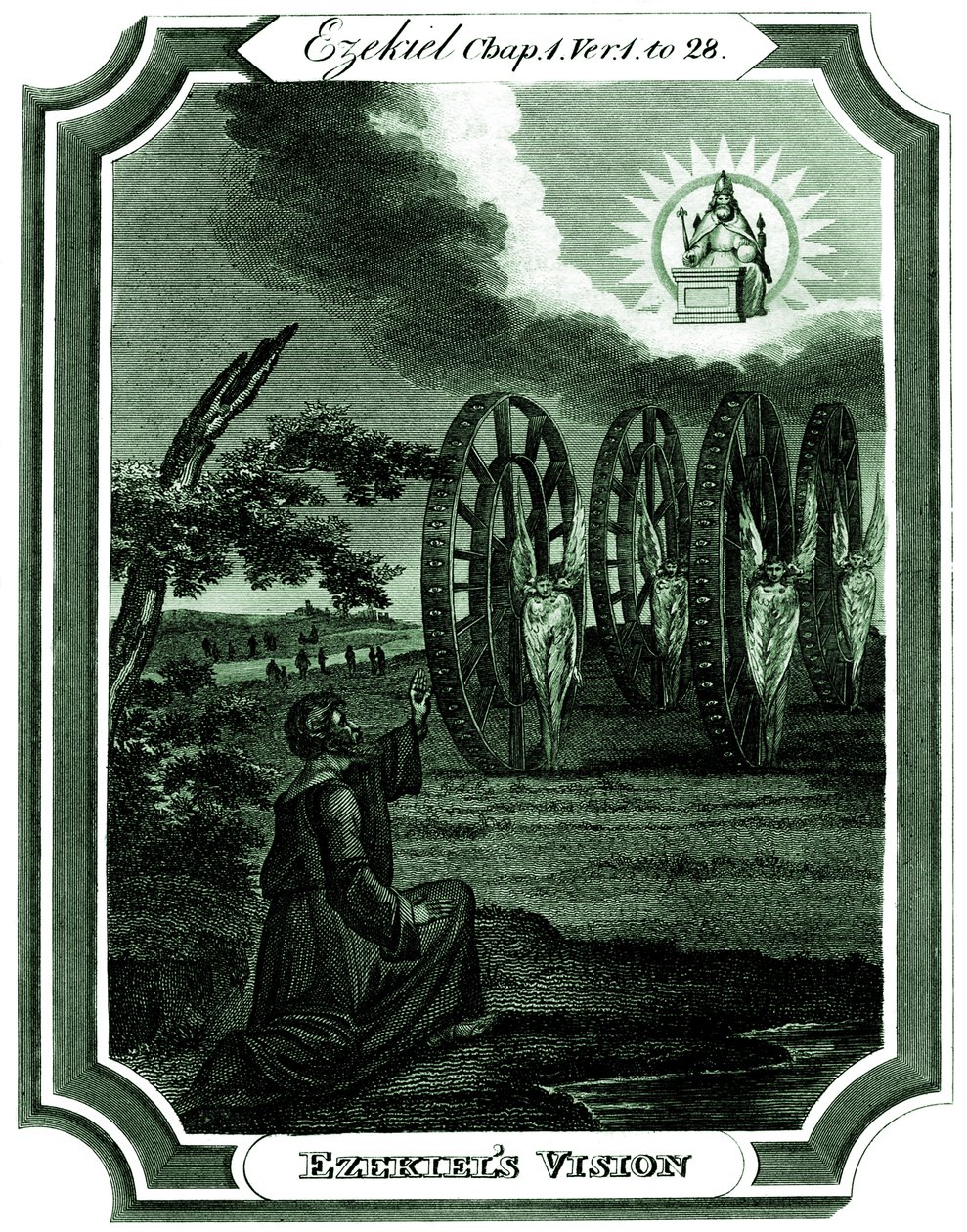 Ézéchiel a une vision (gravure) - Thomas Oldham Barlow