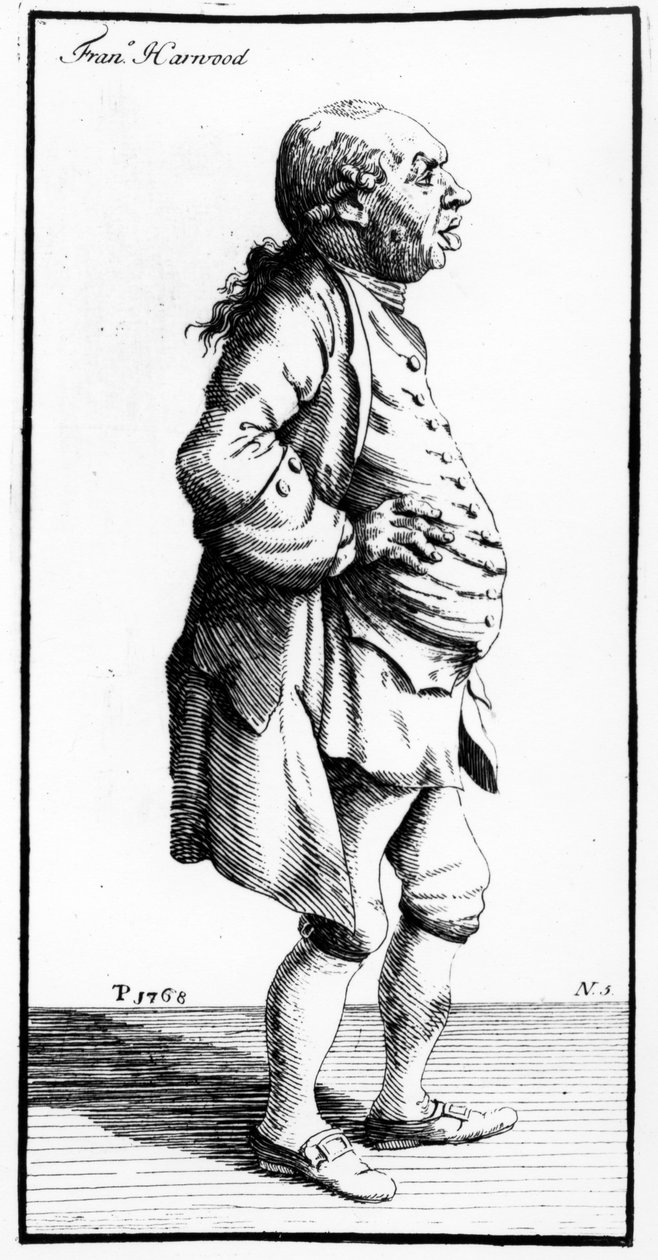 Caricature de Francis Harwood, vers 1770 - Thomas Patch