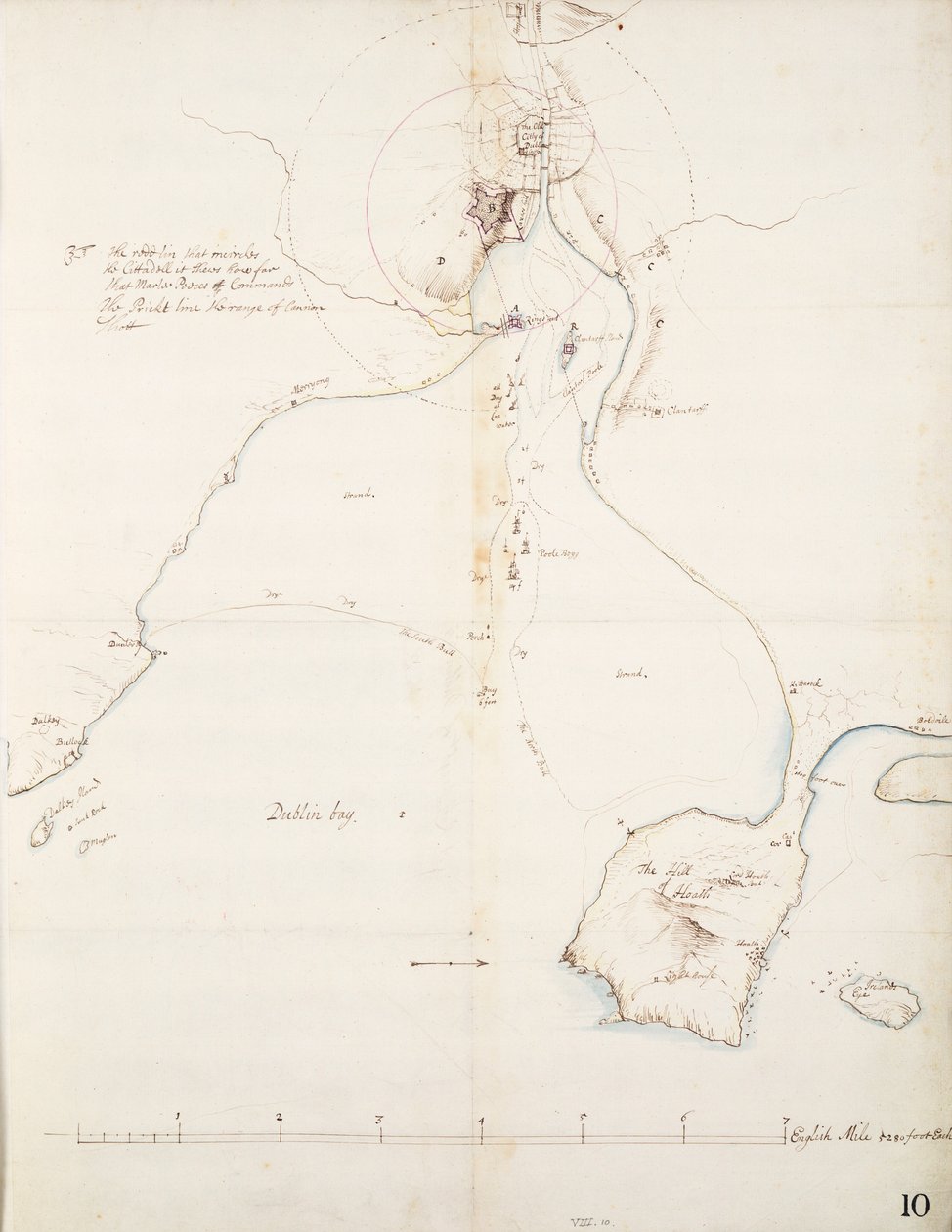 Un croquis de la baie de Dublin - Thomas Phillips