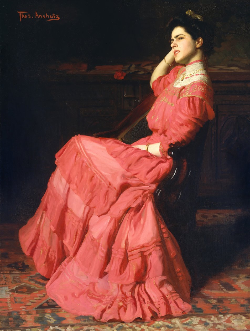 Une rose - Thomas Pollock Anshutz