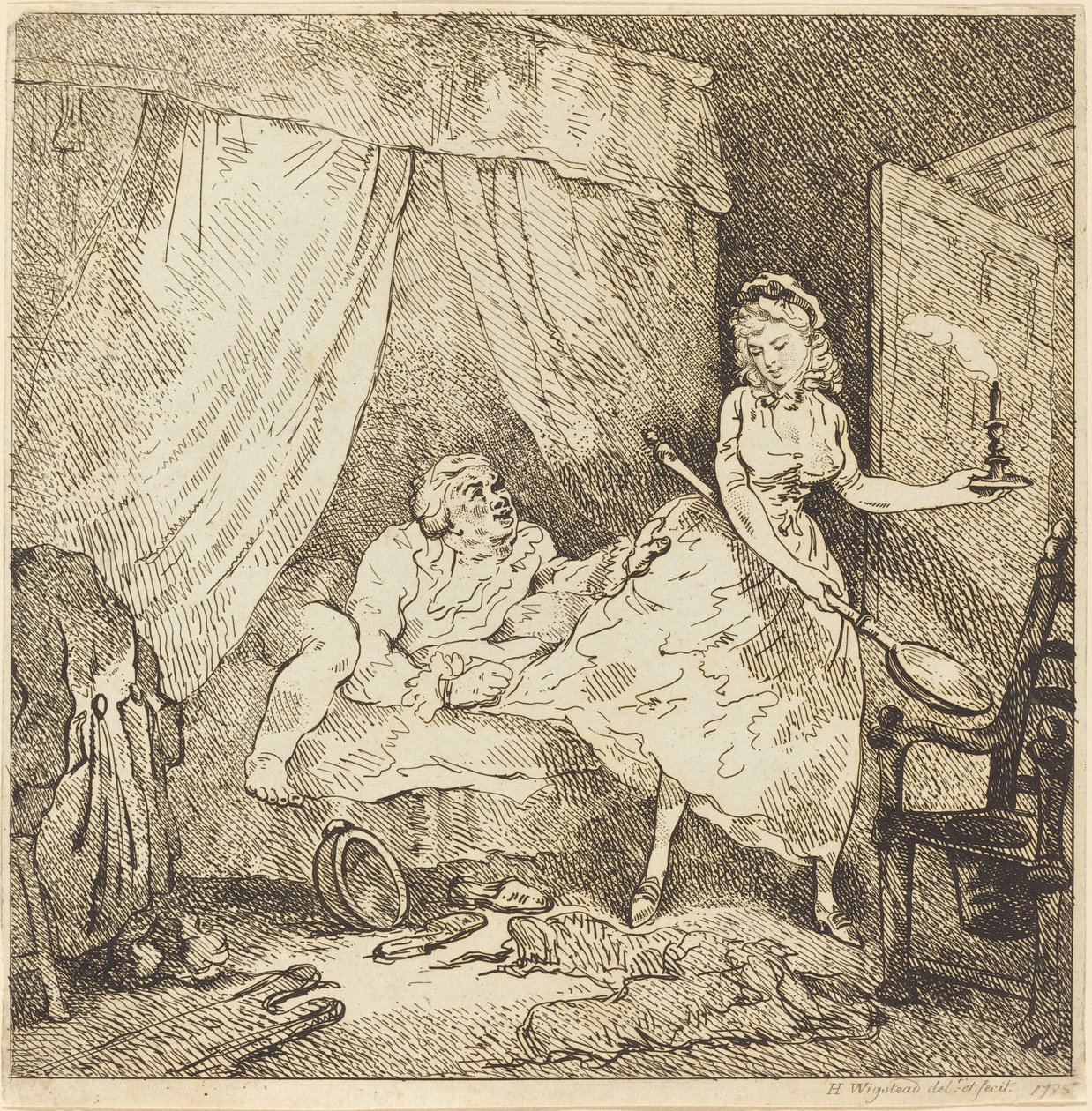 Un chauffe-lit - Thomas Rowlandson