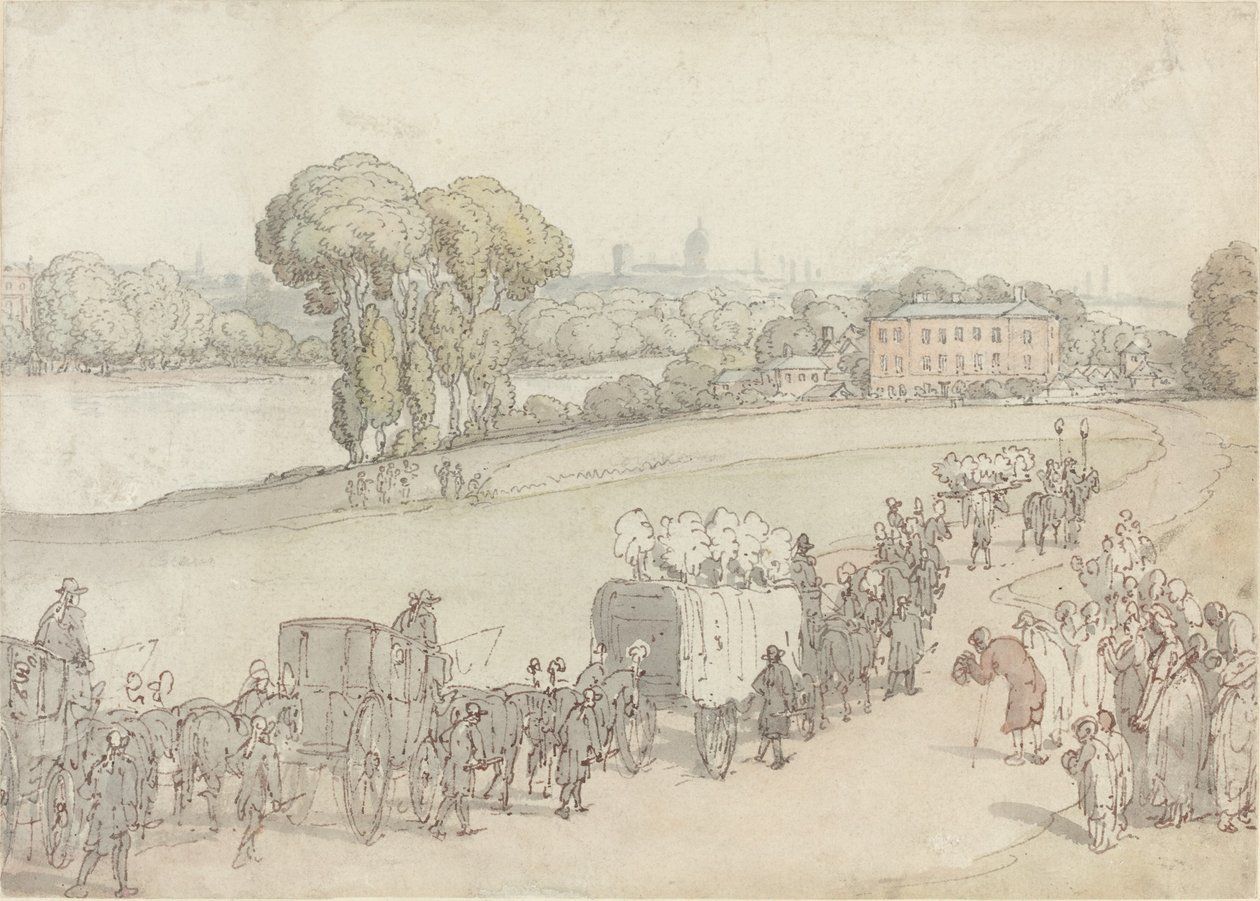 Une procession funéraire - Thomas Rowlandson