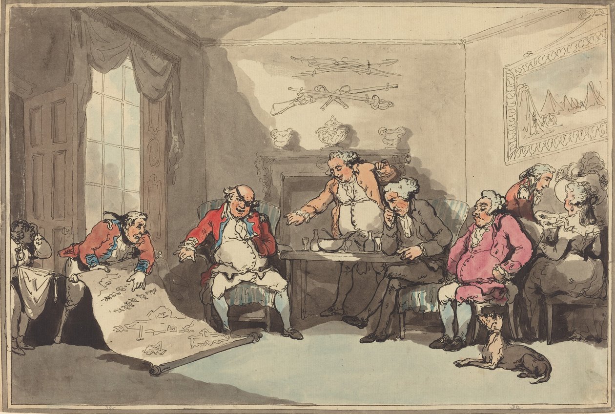 Réunion de milice, probablement 1799 - Thomas Rowlandson