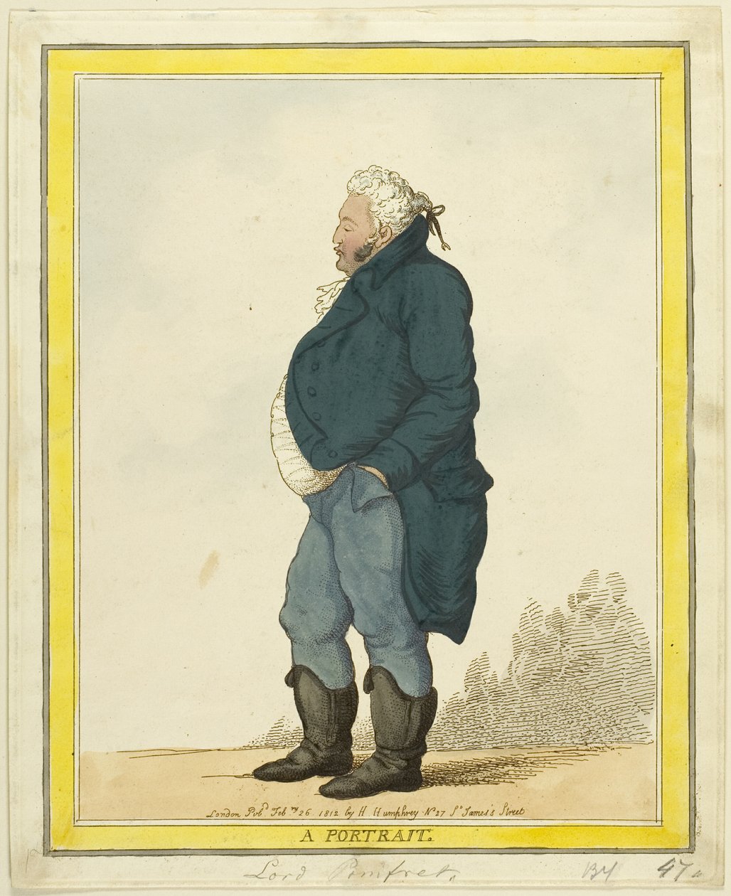 Un portrait : Lord Pomfret - Thomas Rowlandson