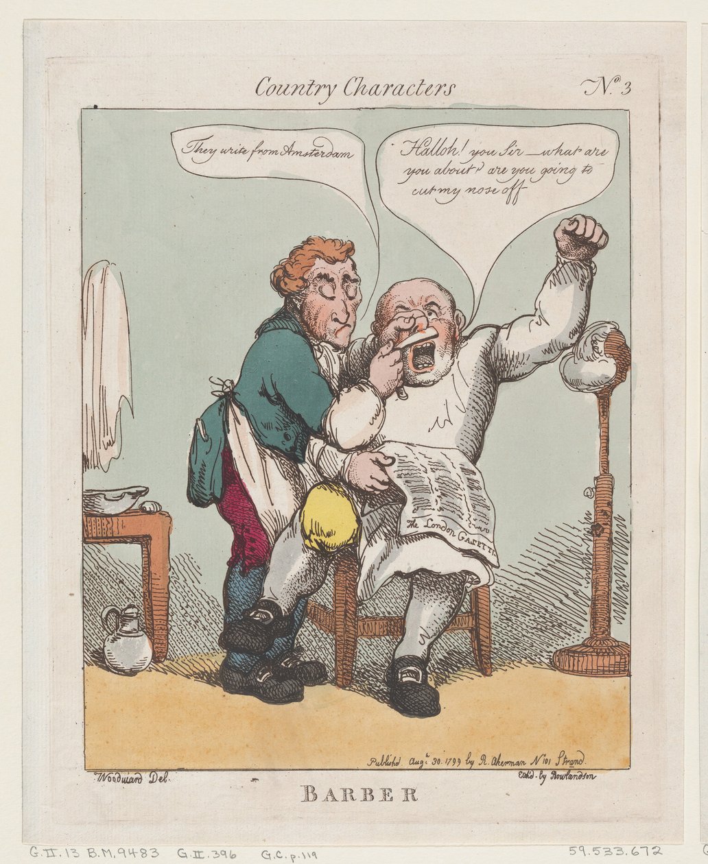 Barbier, 30 août 1799 - Thomas Rowlandson