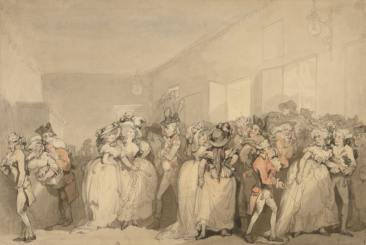 Chaises longues en box-lobby - Thomas Rowlandson