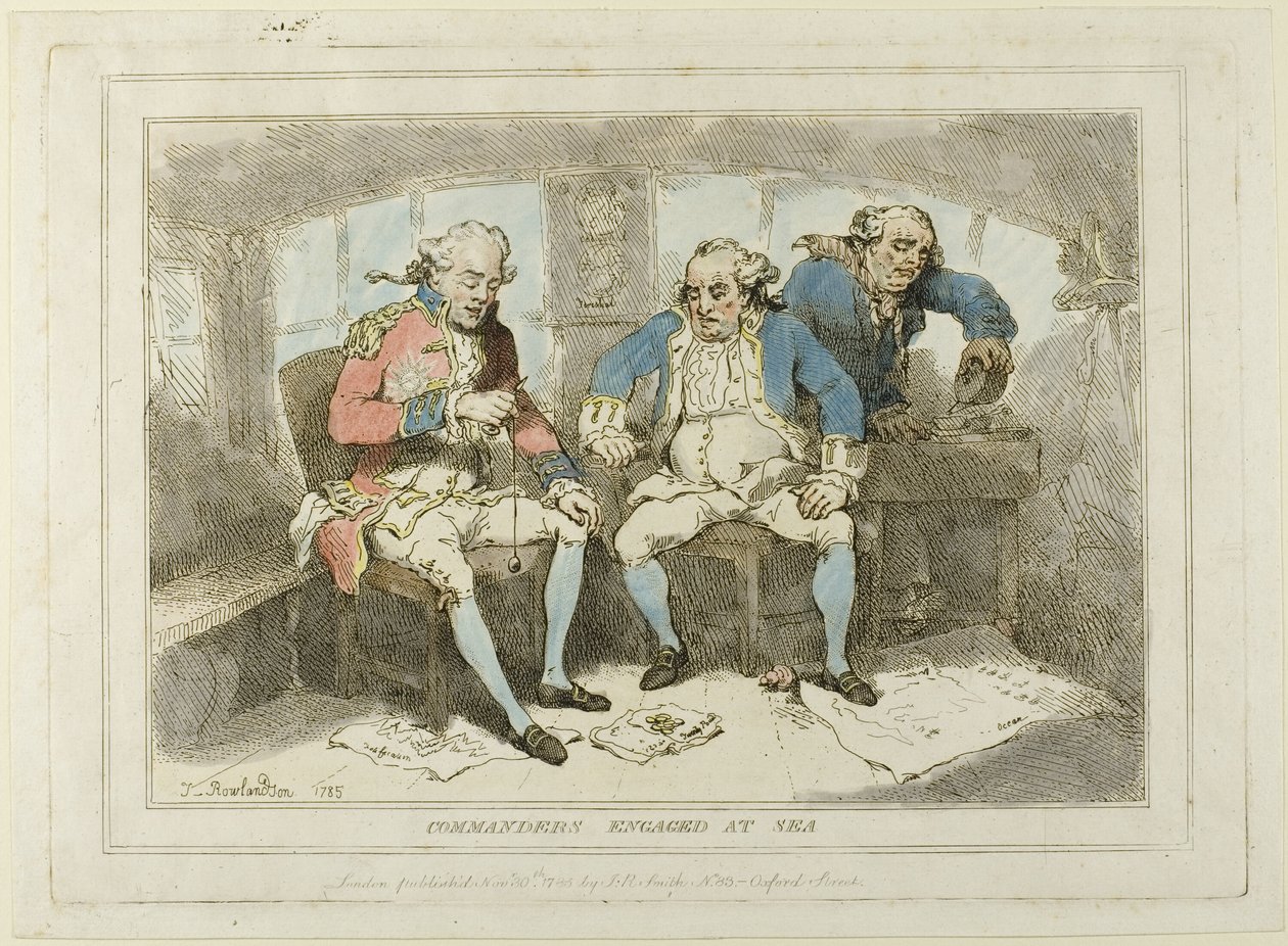 Commandants engagés en mer - Thomas Rowlandson