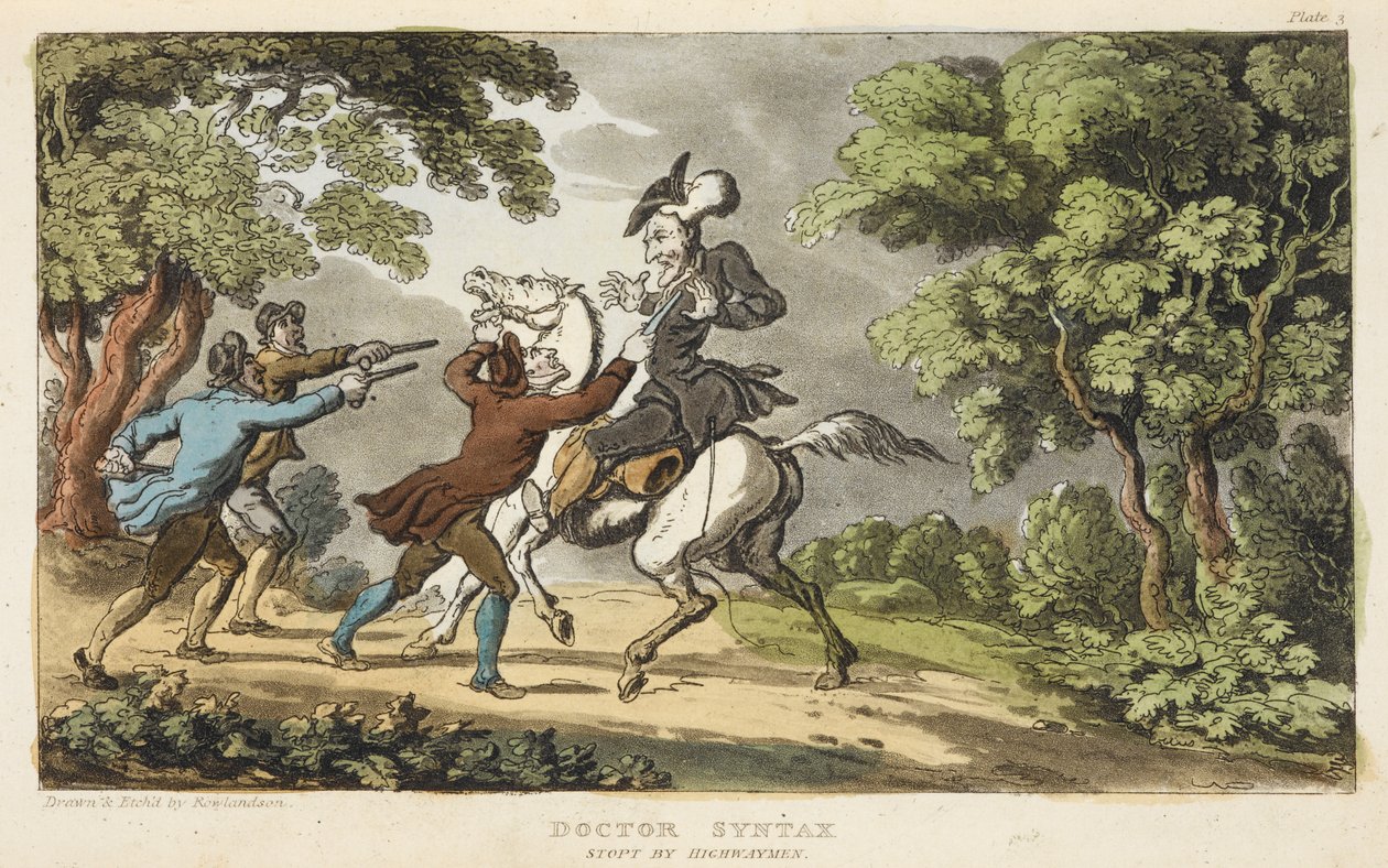 Docteur Syntax et les bandits de grand chemin - Thomas Rowlandson