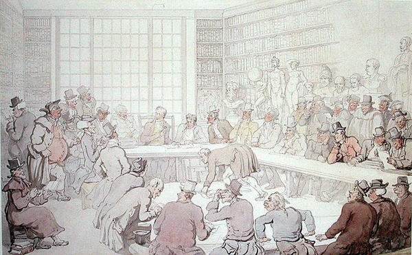 Dr Syntax à une vente aux enchères - Thomas Rowlandson