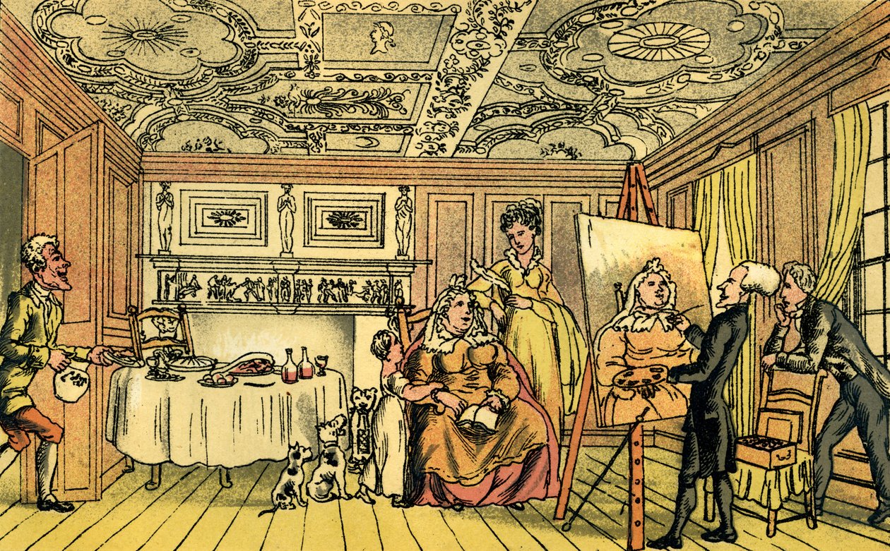Dr Syntax peignant un portrait - Thomas Rowlandson