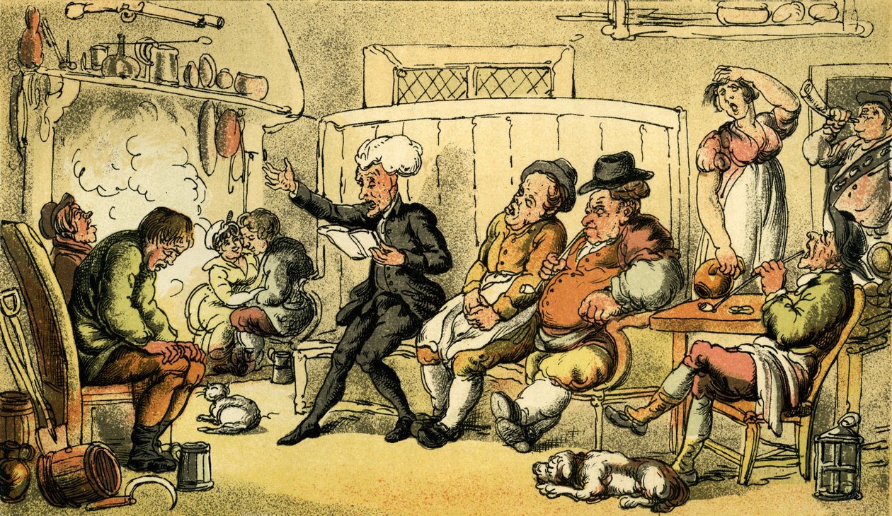 Le Dr Syntax lisant son tour - Thomas Rowlandson