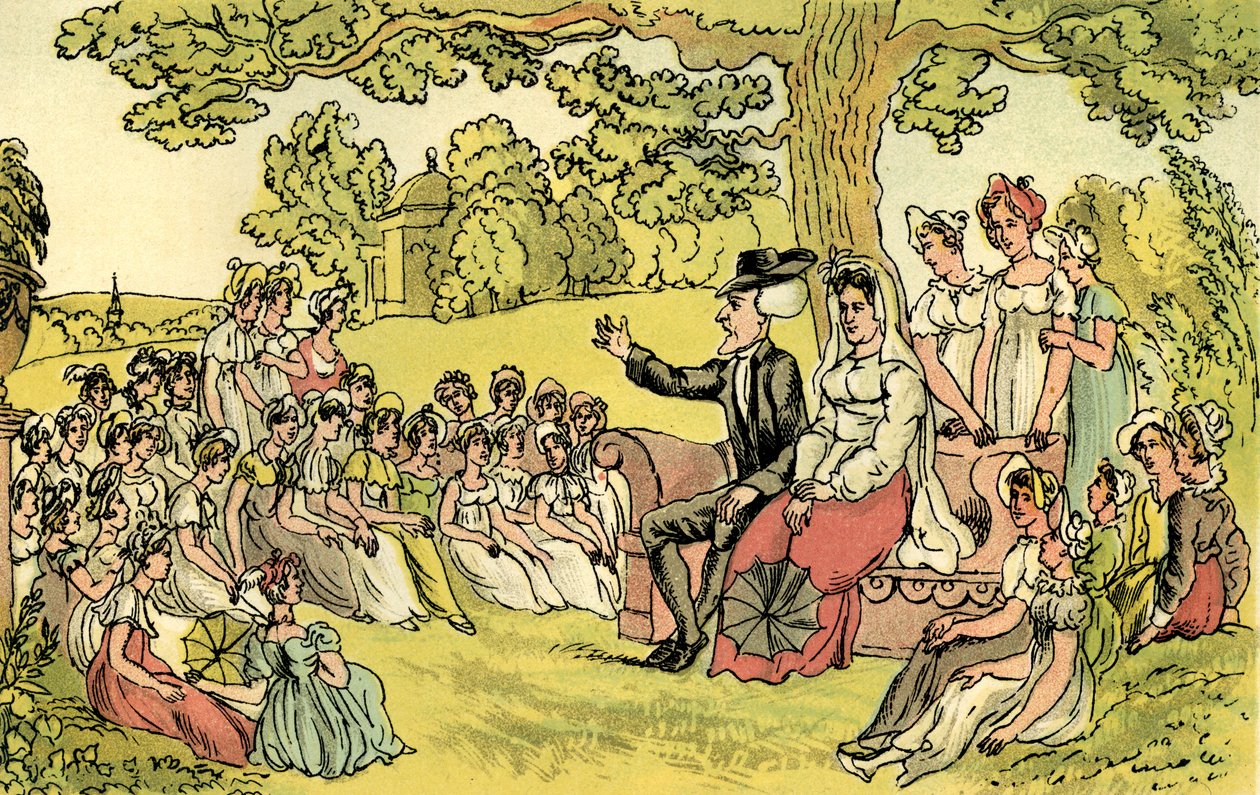 Dr Syntax visite un pensionnat - Thomas Rowlandson