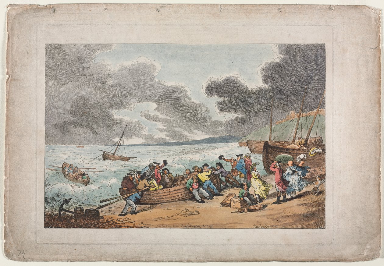 Embarquement de Brighthelmstone à Dieppe - Thomas Rowlandson