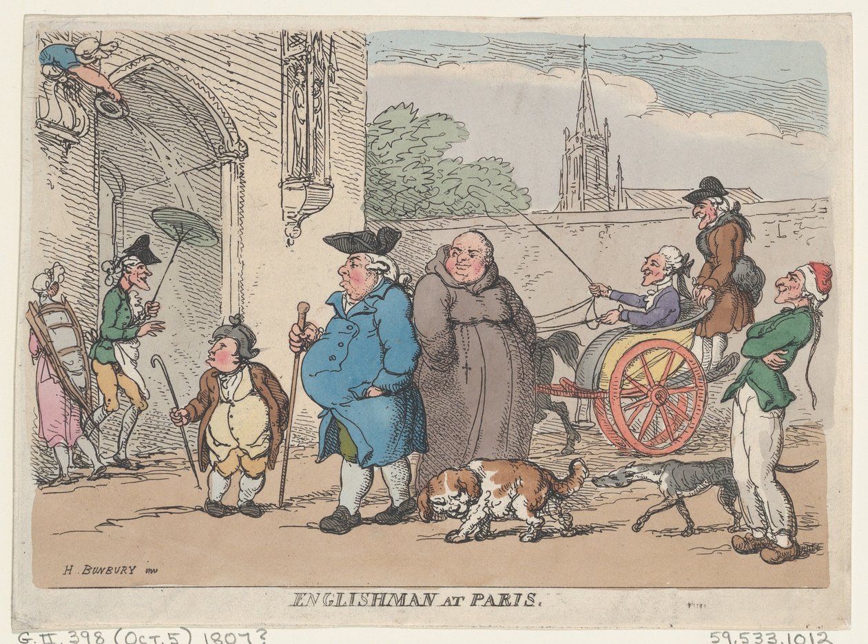 Anglais à Paris, 1807 - Thomas Rowlandson