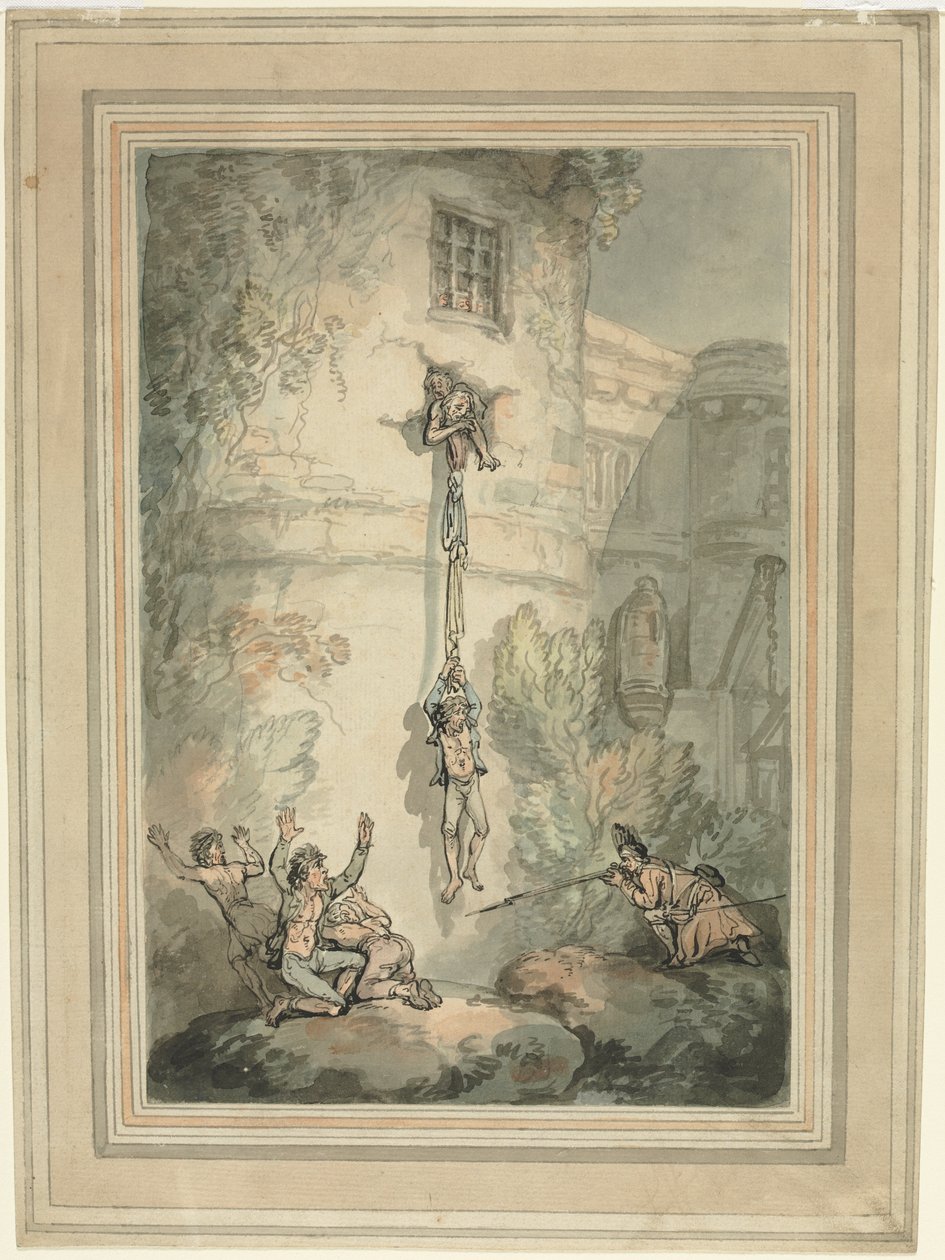 Évasion de prisonniers français - Thomas Rowlandson