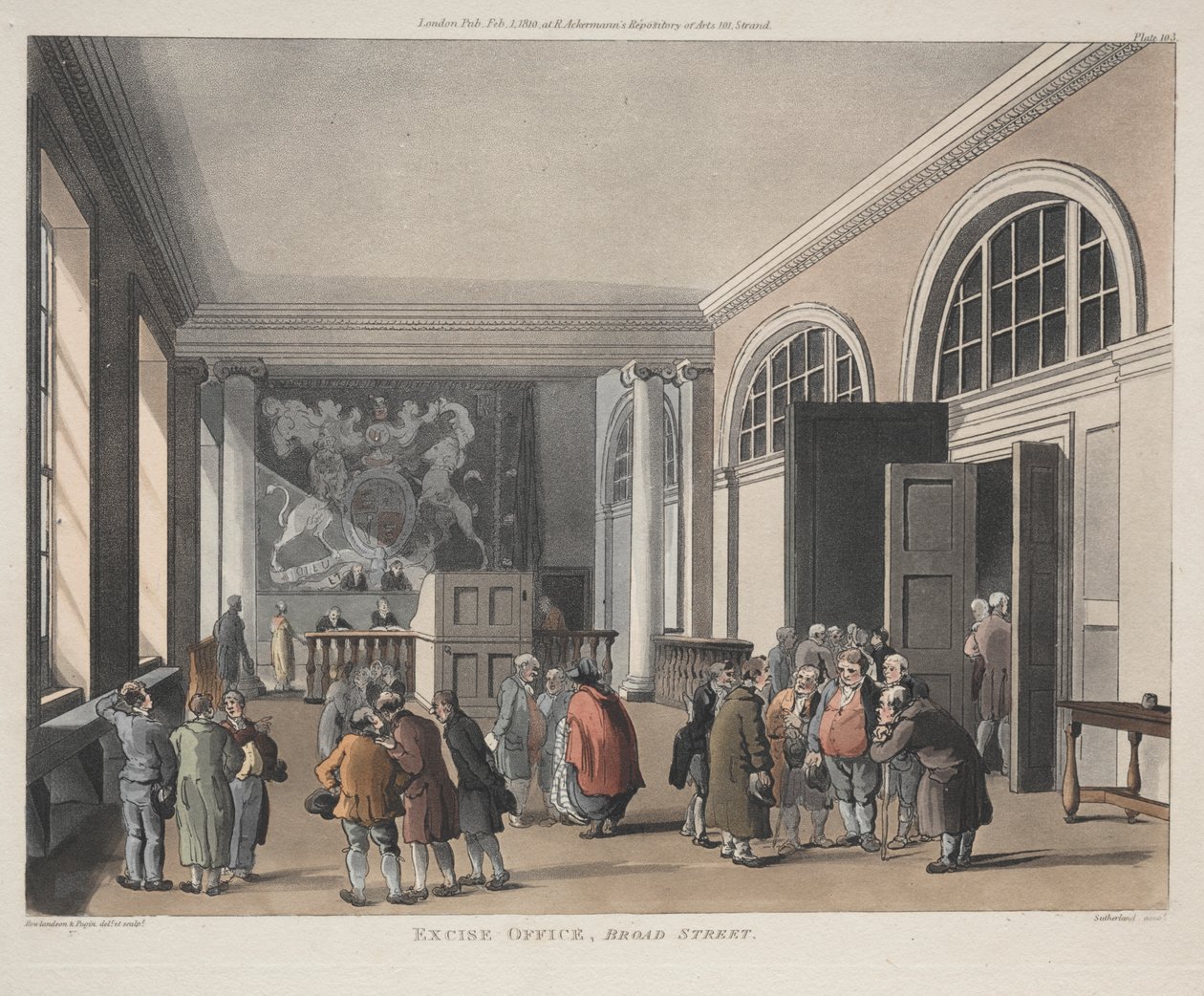 Bureau des accises, Broad Street - Thomas Rowlandson