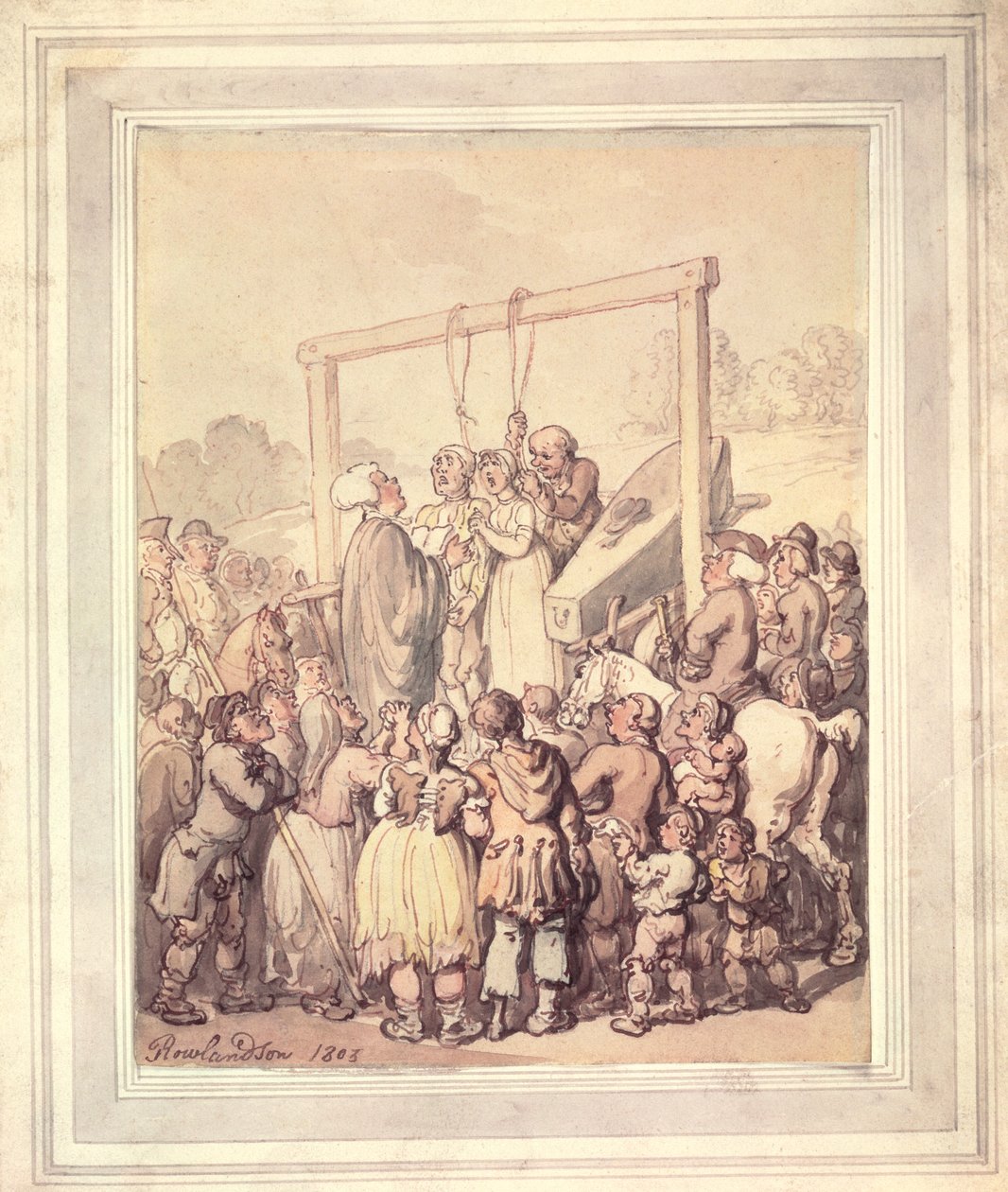 Exécution à Tyburn, 1803 - Thomas Rowlandson