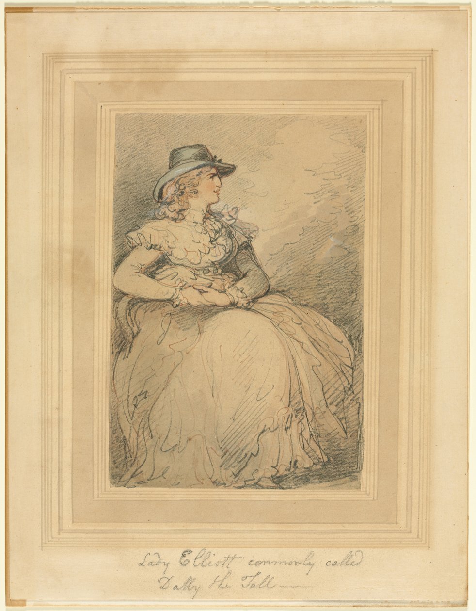 Lady Elliott, communément appelée Dolly la Grande - Thomas Rowlandson