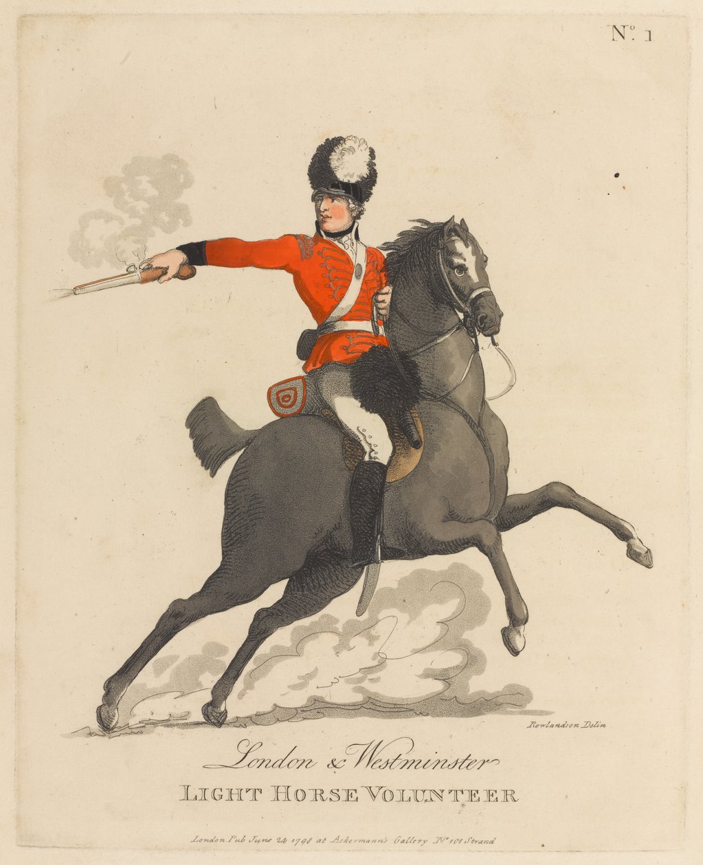 Volontaire de la cavalerie légère de Londres et Westminster - Thomas Rowlandson