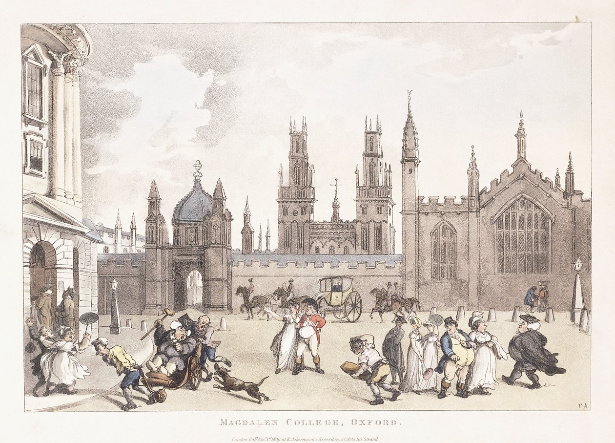 Magdalen College, Oxford, 1809-1811 - Thomas Rowlandson