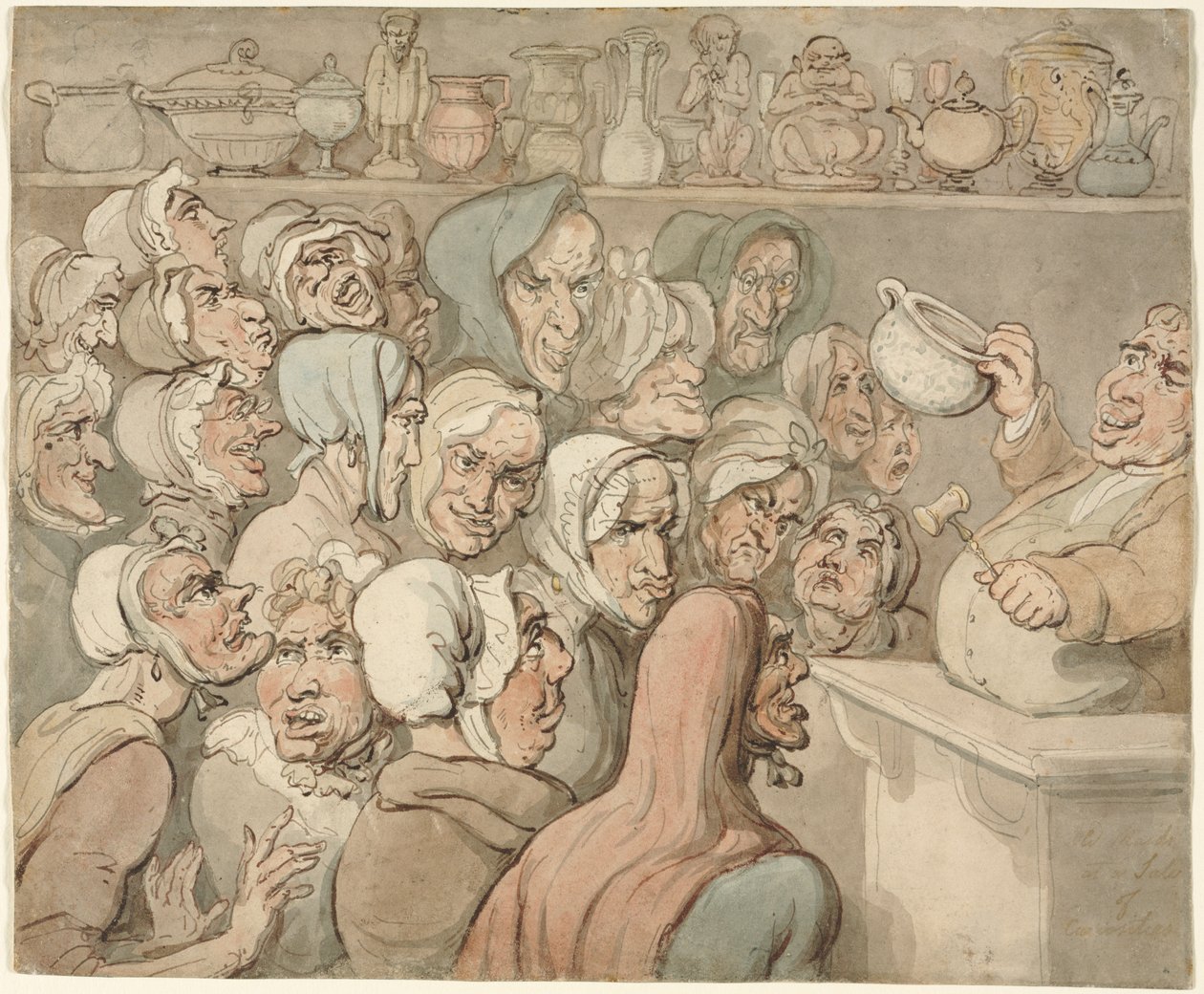Vieilles filles à une vente de curiosités - Thomas Rowlandson
