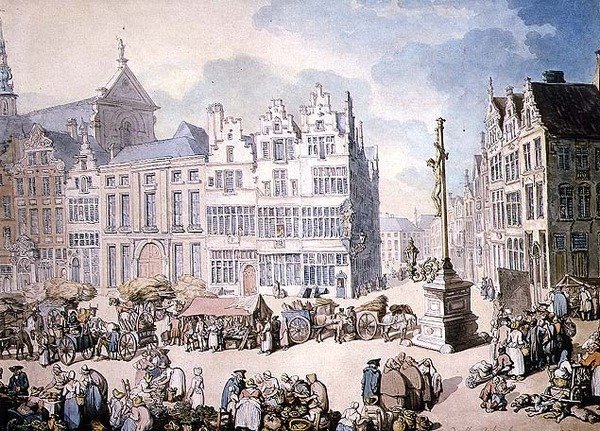 Place de Mer, Anvers - Thomas Rowlandson