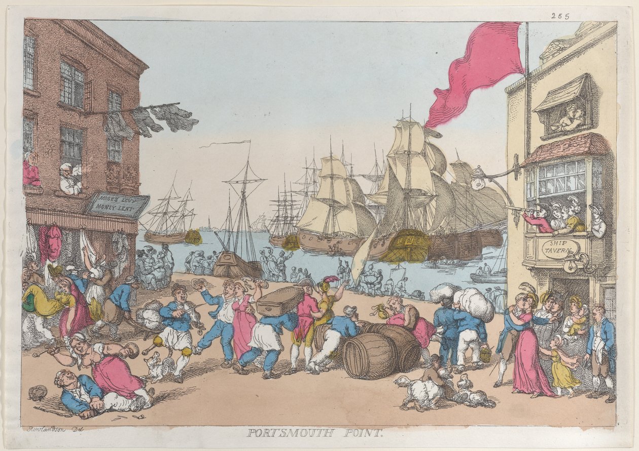 Portsmouth Point, 1814 - Thomas Rowlandson