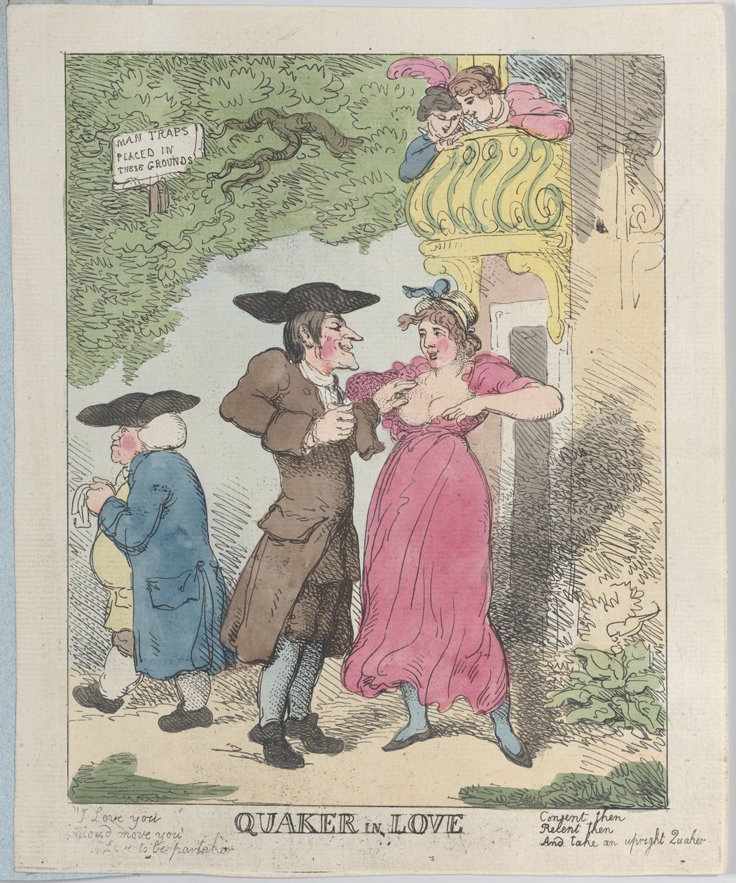 Quaker amoureux, 1815 - Thomas Rowlandson