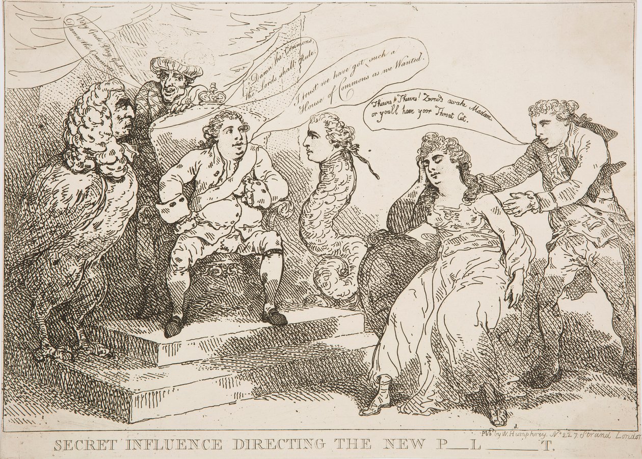 Influence secrète dirigeant le nouveau P-l-t - Thomas Rowlandson