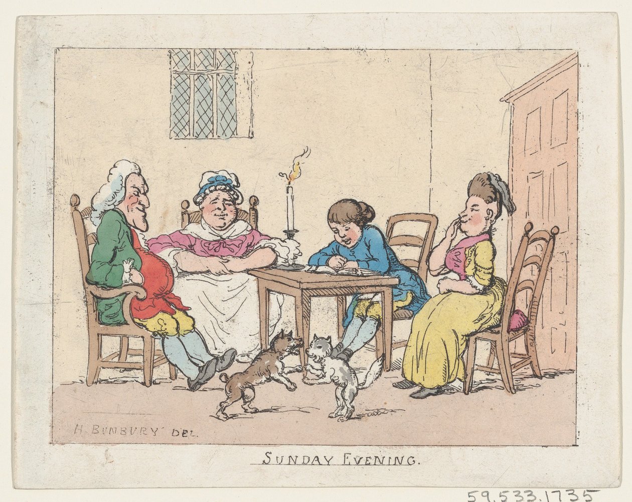Soirée du dimanche - Thomas Rowlandson