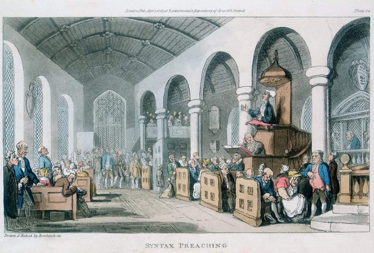 Syntax prêchant, 1813 - Thomas Rowlandson