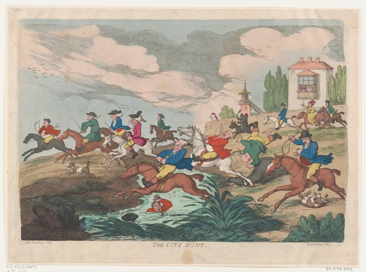 La chasse en ville - Thomas Rowlandson