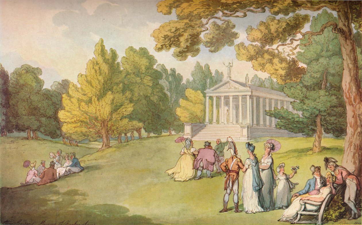 Les jardins de Stowe House, Bucks, vers 1785 - Thomas Rowlandson