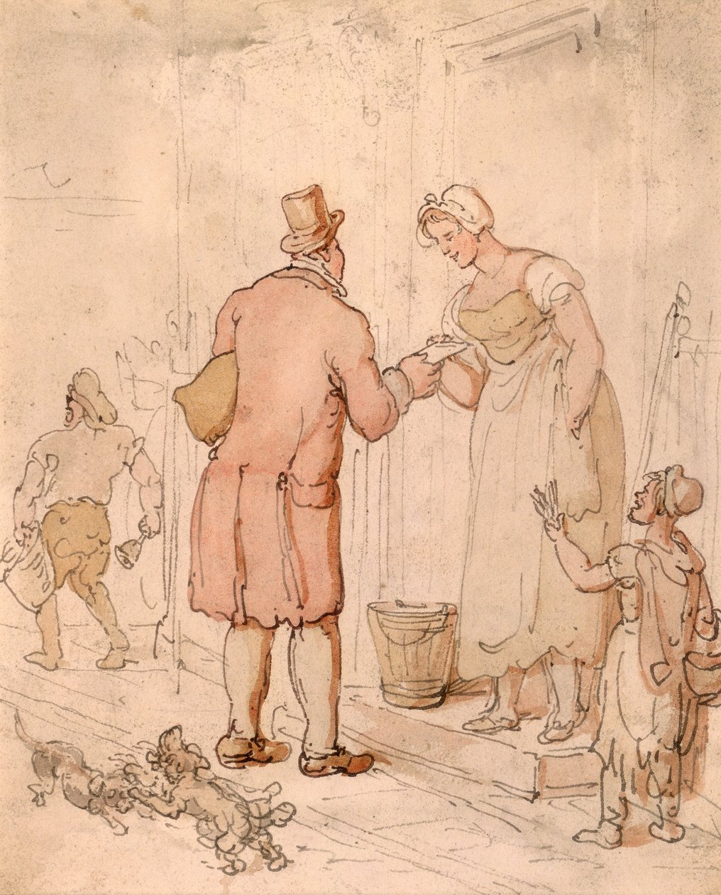 Le facteur, début du 19e siècle - Thomas Rowlandson