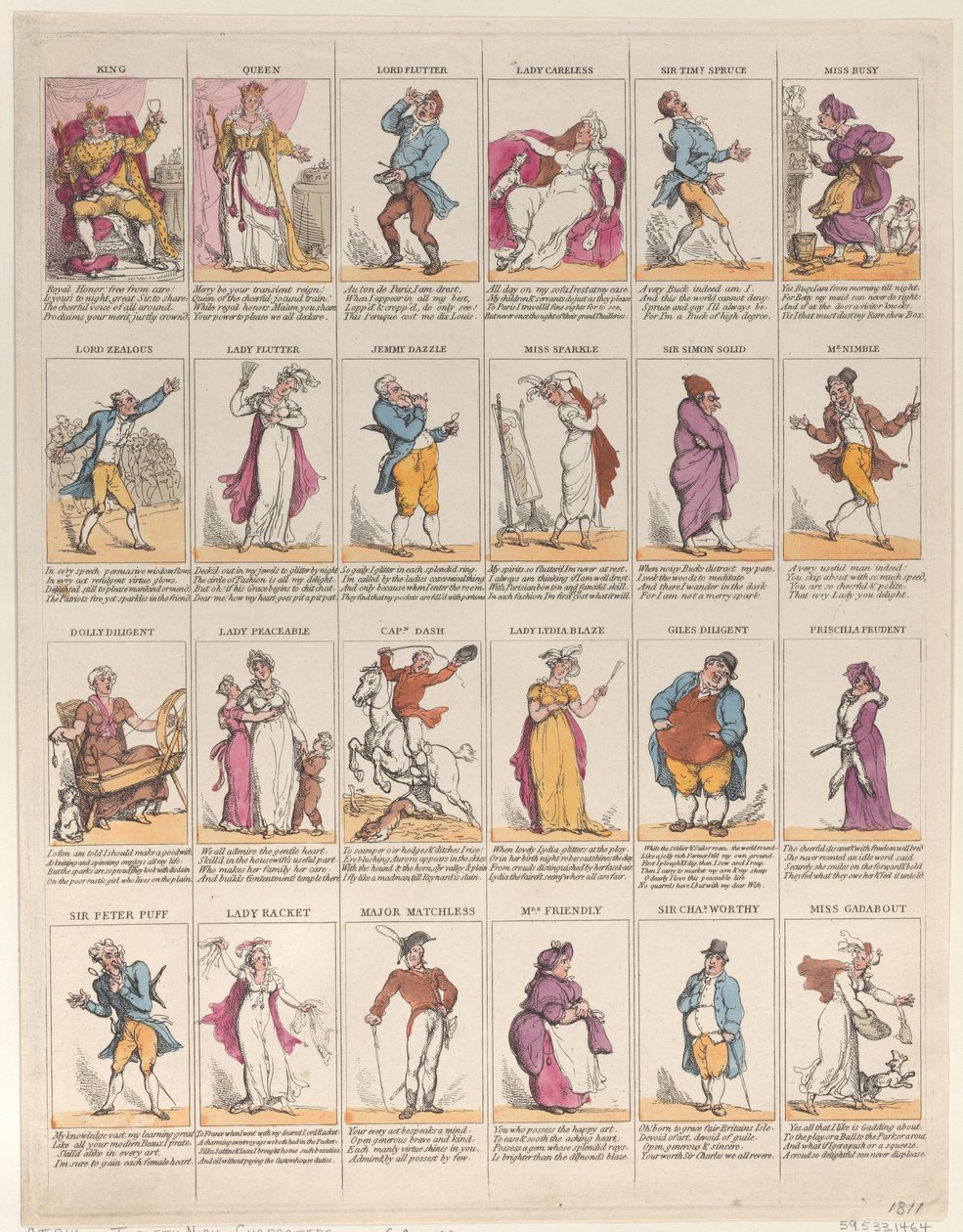Personnages de la Nuit des rois, 1811 - Thomas Rowlandson
