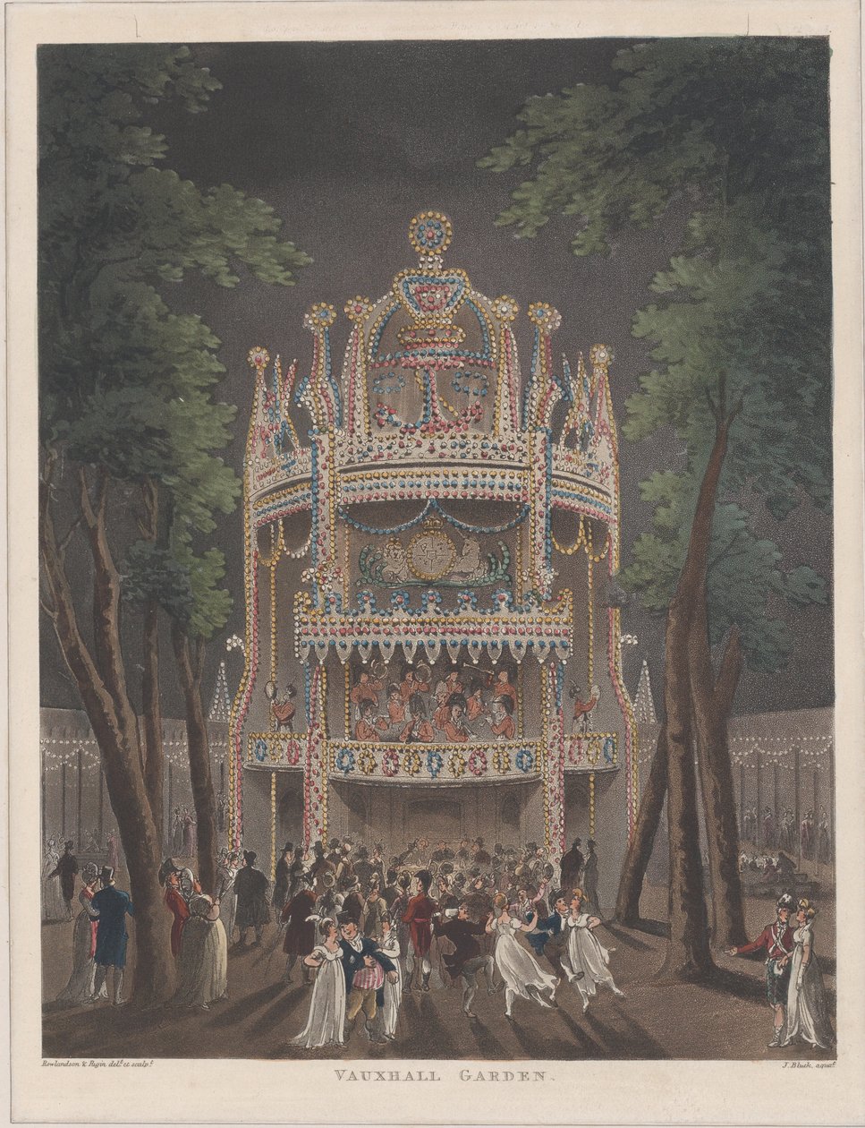 Jardin de Vauxhall, 1809 - Thomas Rowlandson