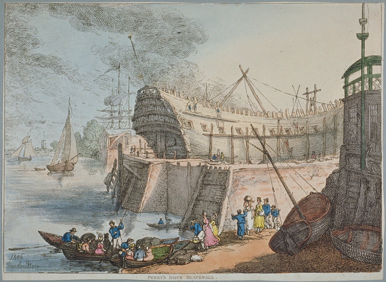 Vue du quai de Brunswick - Thomas Rowlandson