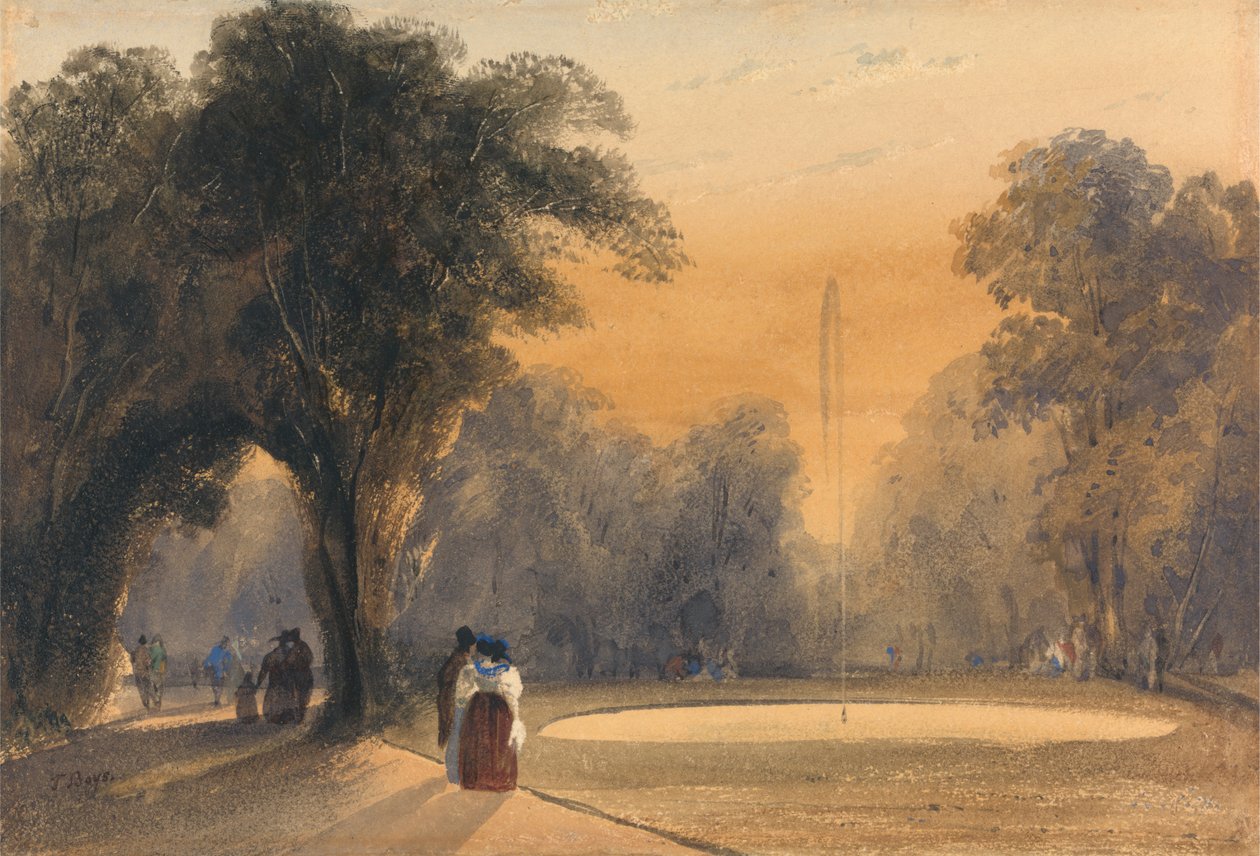 Fontaine dans les jardins, Paris : Soir - Thomas Shotter Boys