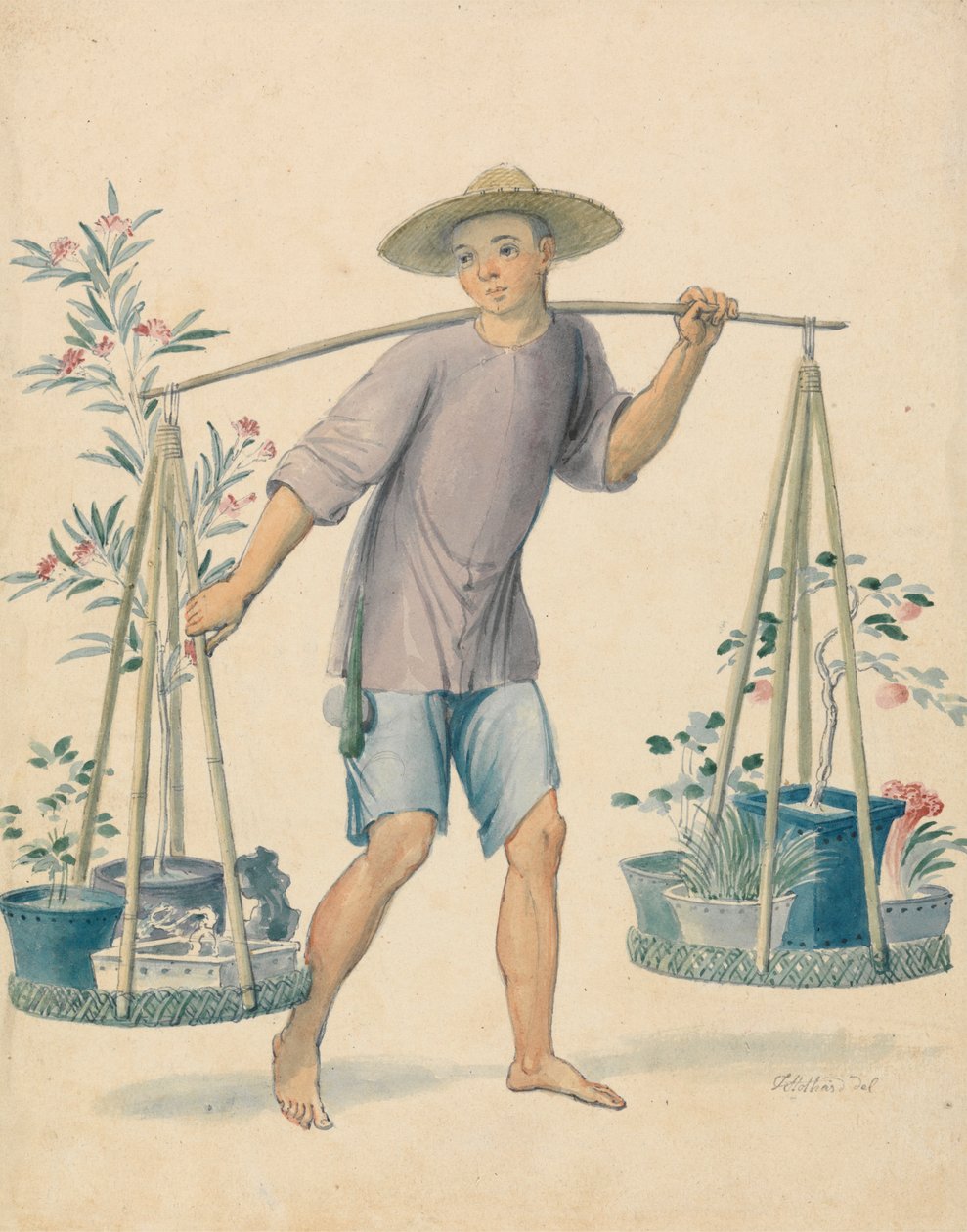 Vendeur de fleurs chinois - Thomas Stothard