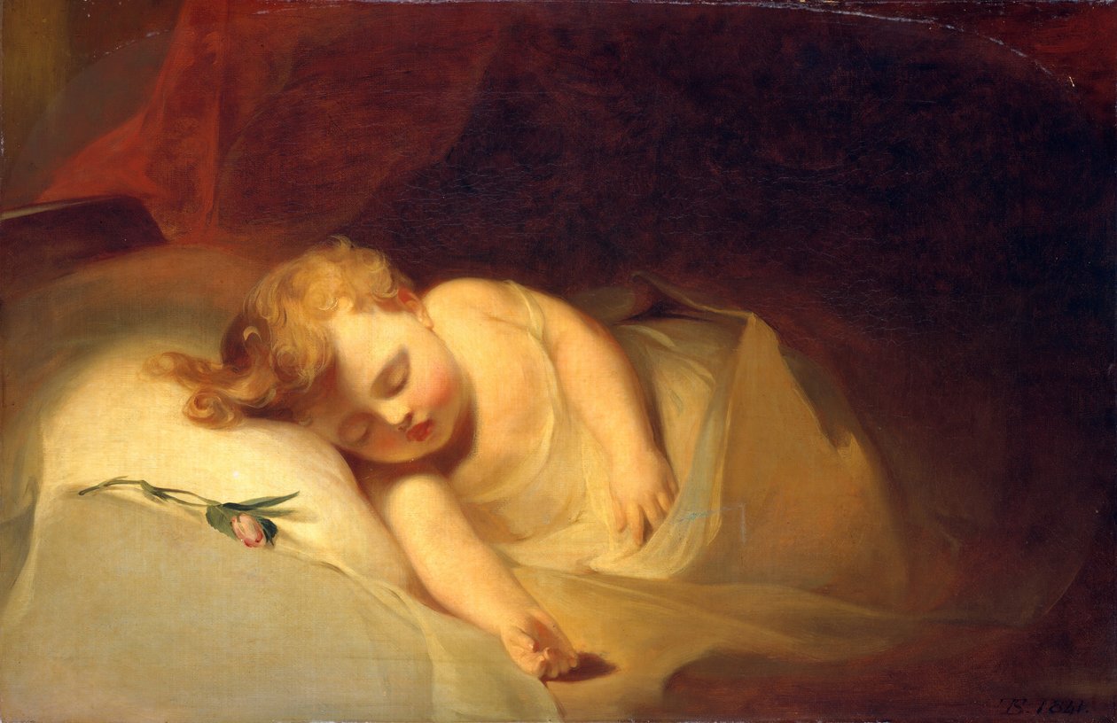 Enfant endormi, Le Bouton de Rose, 1841 - Thomas Sully