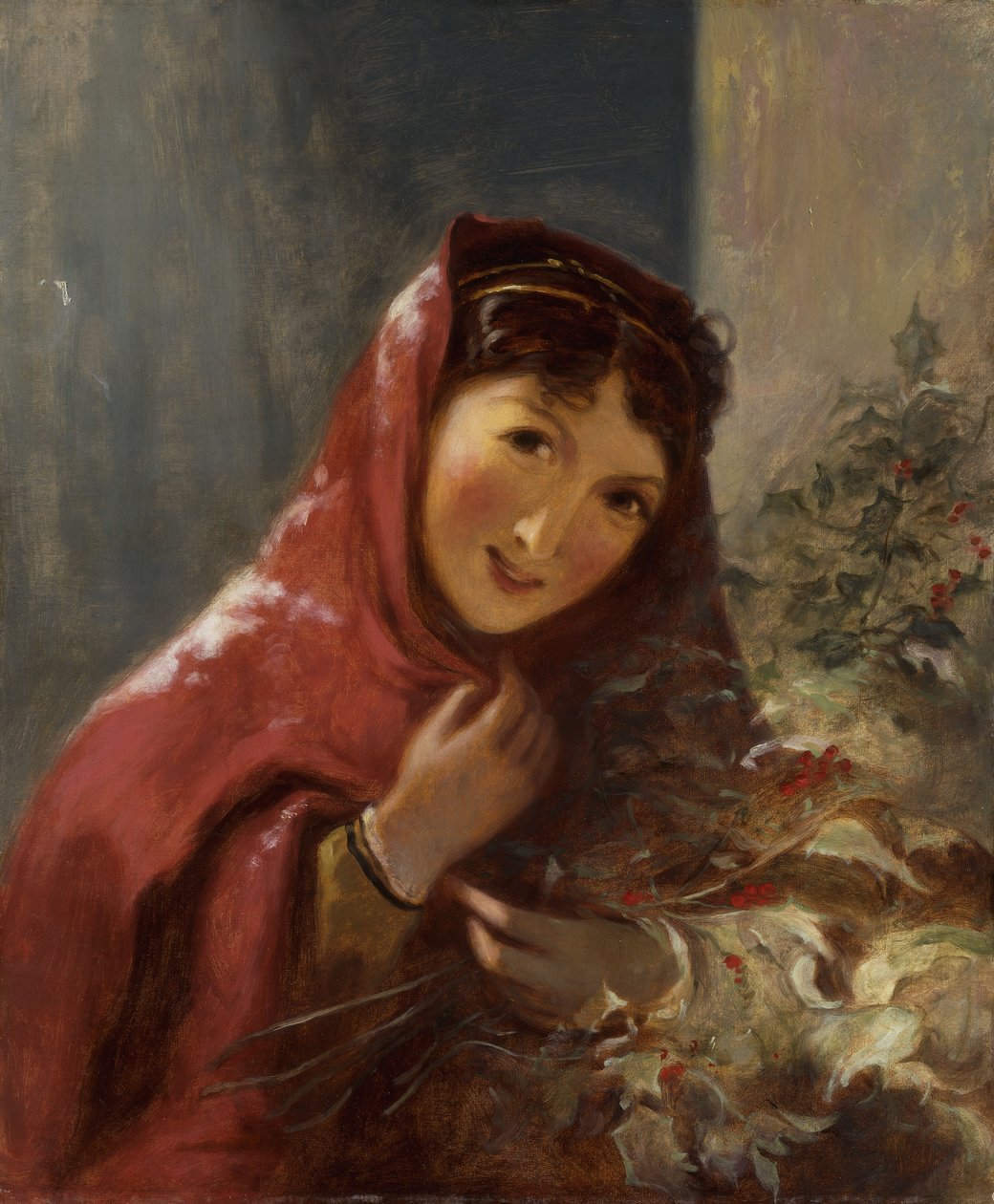 Dame portant des branches de houx - Thomas Sully
