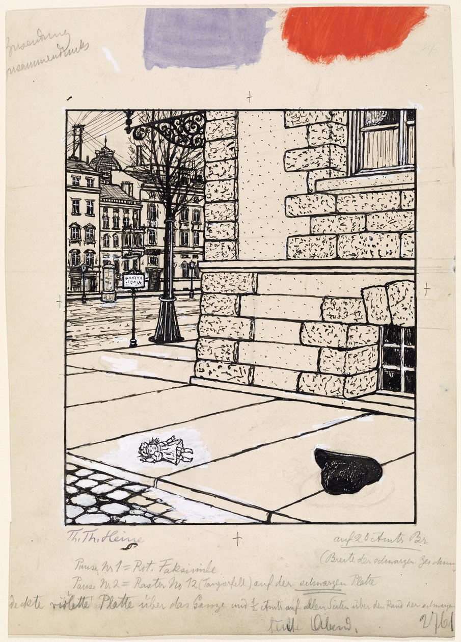Après la manifestation de rue ; Simplicissimus XIV/52 - Thomas Theodor Heine