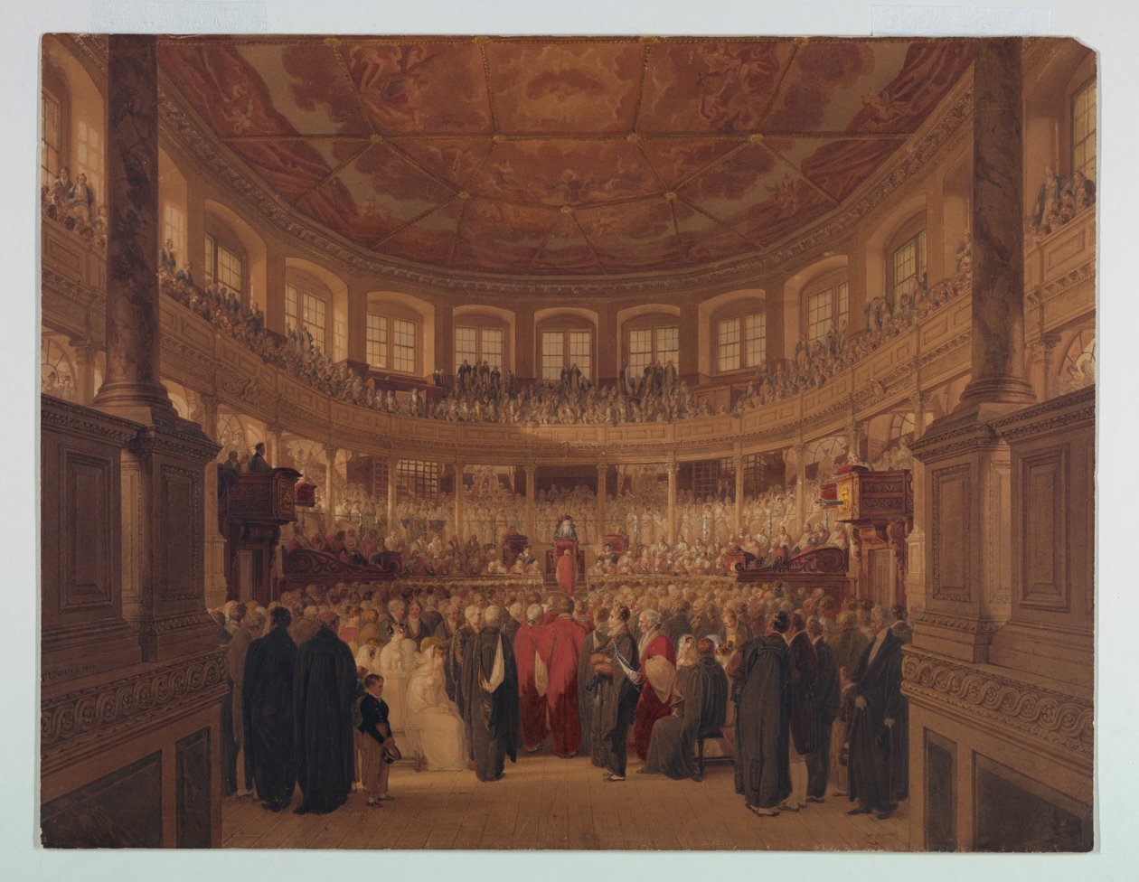 Dessin, Encaenia dans la Sheldonia, 1814 - Thomas Unwins