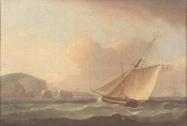 Un cutter au large des Needles - Thomas Whitcombe