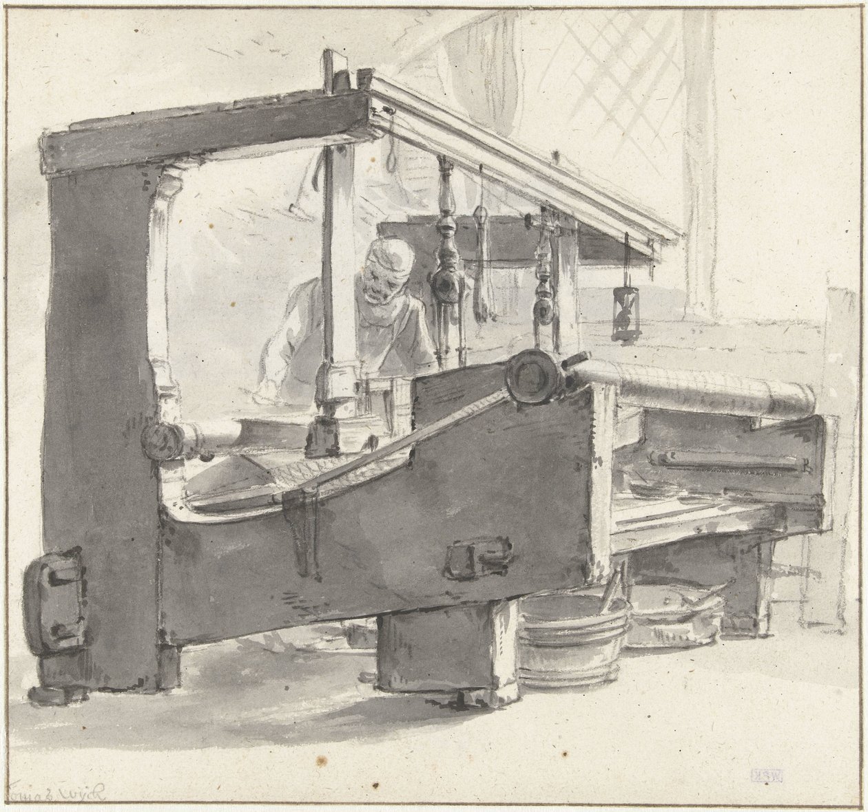 Un tisserand au travail - Thomas Wijck