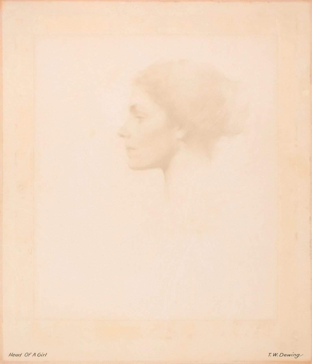 Tête de fille - Thomas Wilmer Dewing