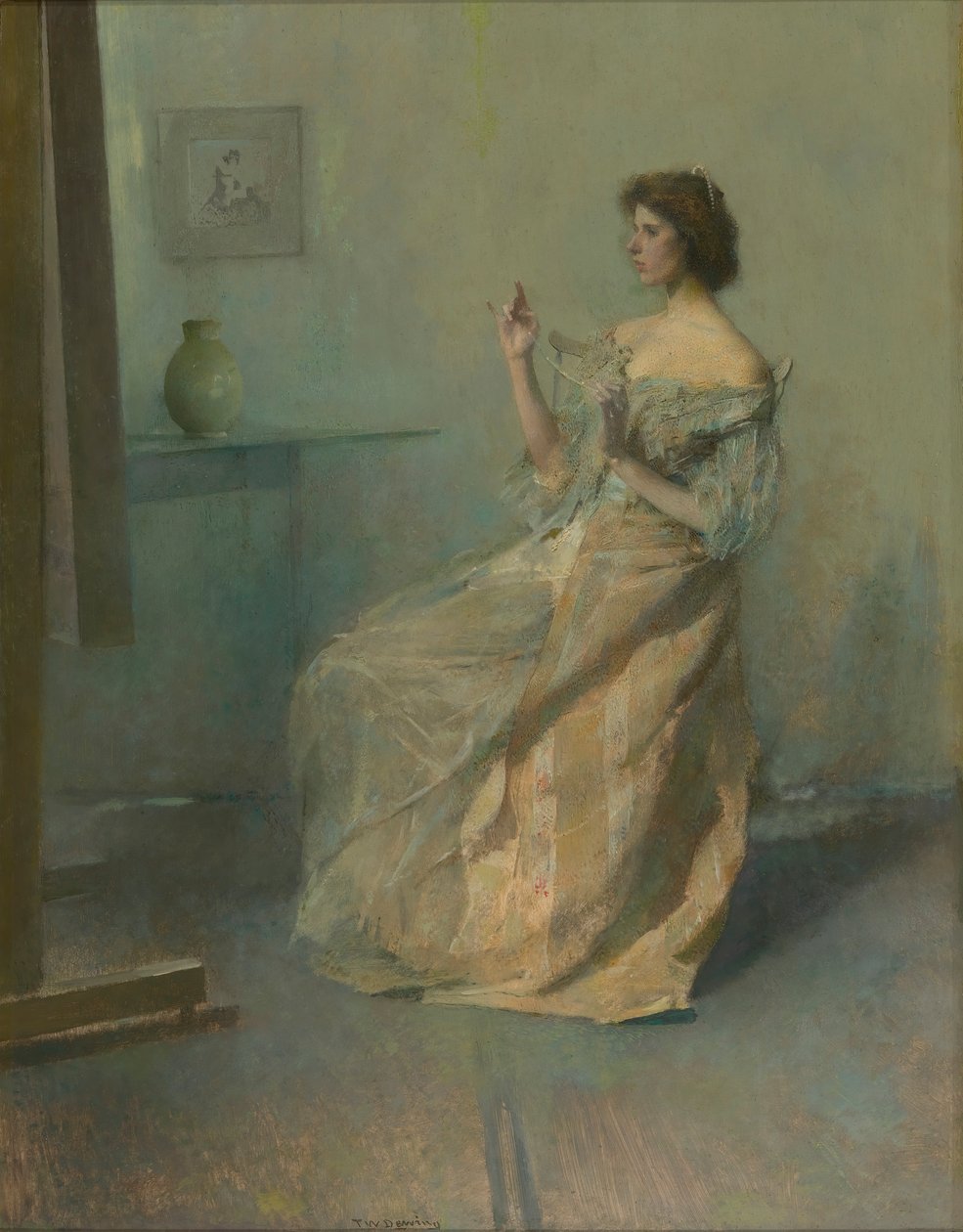 Le collier - Thomas Wilmer Dewing