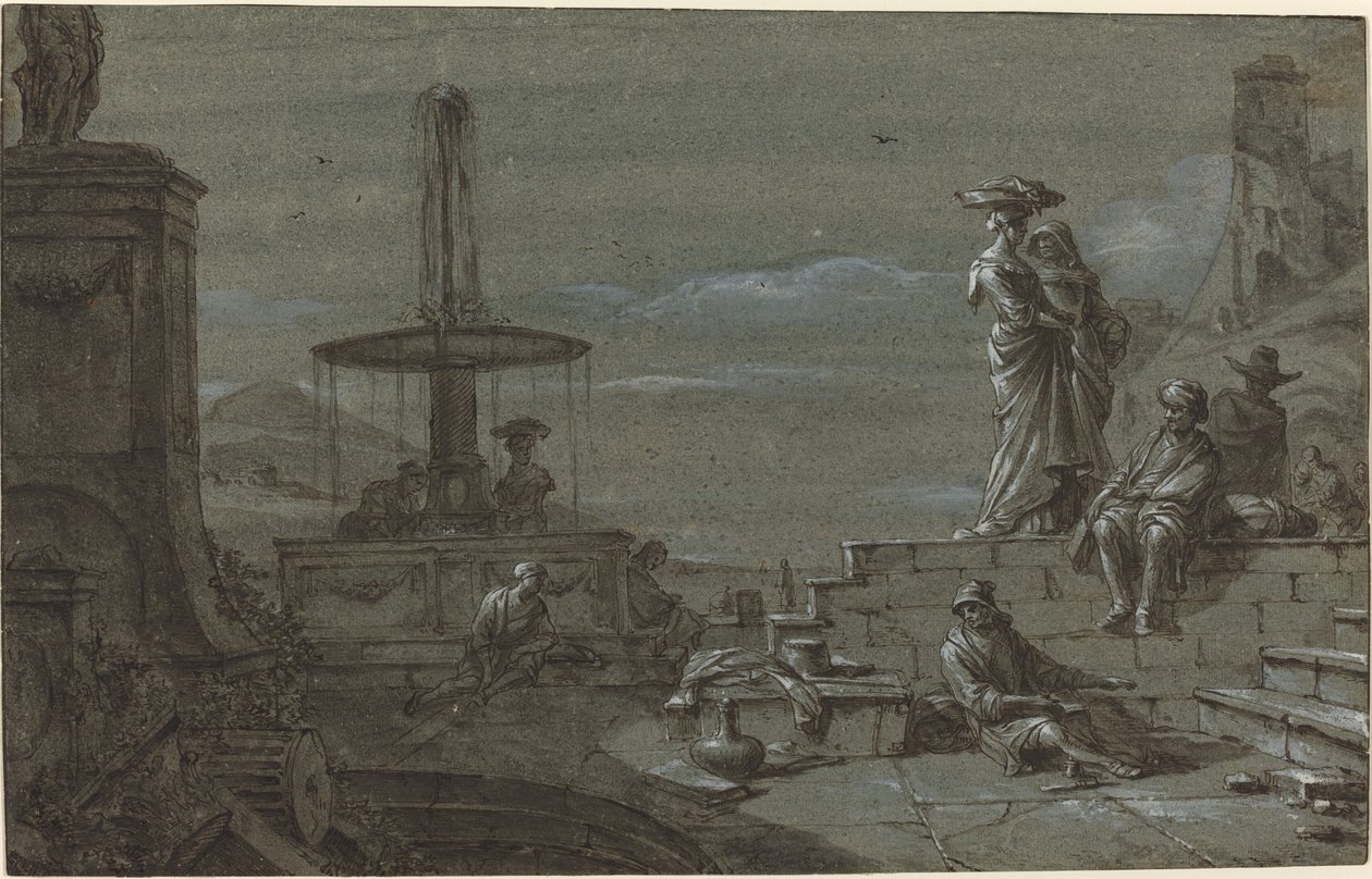 Piazza au clair de lune - Thomas Wyck
